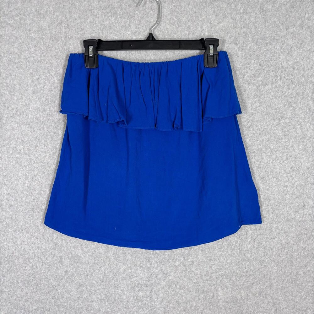 Olivaceous Top Medium‎ Fold Over Layered Flowy Festival Resort Pool Feminine